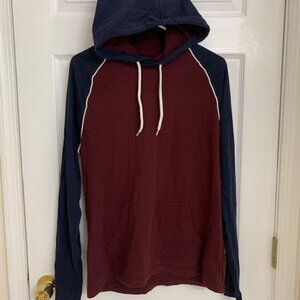 Old Navy Men’s maroon/blue lightweight hoodie
